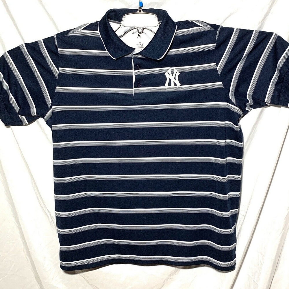 New York Yankees Antigua mens striped polo MLB  XL